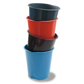 Cestino gettacarte modula - altezza 32,5 cm - diametro 31 cm - 16,5 lt - rosso - fellowes