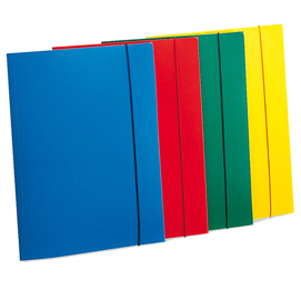 Cartellina con elastico - ppl - 3 lembi - 23,5x34,5 cm - azzurro - fellowes