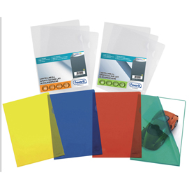 Cartelline a l pratic - superior - ppl - buccia - 22x30 cm - verde - favorit - conf. 50 pezzi