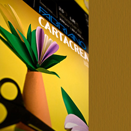 Cartoncino cartacrea - 35x50cm - 220gr - marrone 106 - fabriano - blister 10 fogli