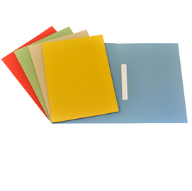 Cartelline semplici con pressino - cartoncino manilla 200 gr - 25x34 cm - rosso - cartotecnica del garda - conf. 50 pezzi