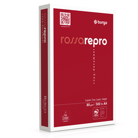 Carta fotocopie rossa repro 80n - a4 - 80 gr - bianco - burgo - conf. 500 fogli