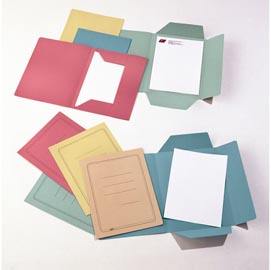 Cartelline 3 lembi - con stampa - cartoncino manilla 200 gr - 25x33 cm - rosso - cartotecnica del garda - conf. 50 pezzi