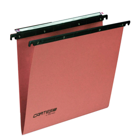Cartella sospesa cartesio plus - cassetto - interasse 33 cm - fondo v - 31,25 cm - arancio - bertesi