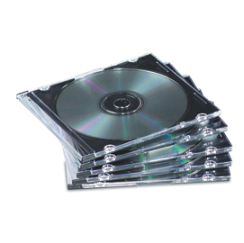 Custodia per cd jewel case slim - trasparente - fellowes - scatola 25 pezzi