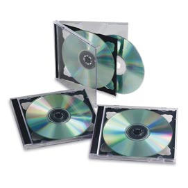 Custodia doppia per cd/dvd - nero - fellowes - scatola 5 pezzi