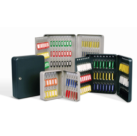 Cassetta portachiavi da muro - 37x28x7,5 cm - 128 posti - grigio antracite - metalplus