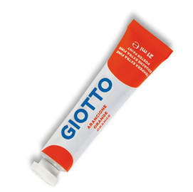 Colore a tempera - 21ml - tubo 7 - arancione 05 - giotto