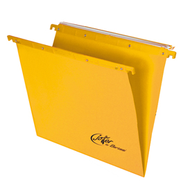 Cartella sospesa joker - cassetto - interasse 33 cm - fondo v - 31,2x25 cm - giallo - bertesi