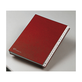 Classificatore alfabetico a/z - 640e - 24x34 cm - rosso - fraschini