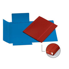 Cartella con elastico - fibrone - 3 lembi - 27x37 cm - rosso - cartotecnica del garda