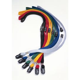 Cordoncino per portabadge - tessuto blu - 44x1 cm - durable - conf. 10 pezzi