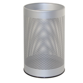 Cestino tondo - metallo forato - 15 litri - grigio - stilcasa
