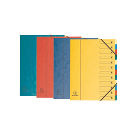 Classificatore numerico 1/12 nature future - 12 scomparti - 24x32 cm - colori assortiti - exacompta