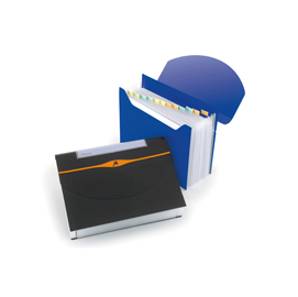 Cartella a soffietto optima - 13 tasche - 23x33 cm - blu - rexel