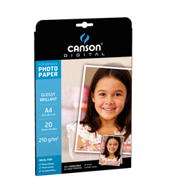 Carta fotografica performance - a4 - 210 gr - effetto lucido - bianco - canson - conf. 20 fogli