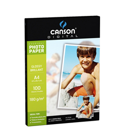Carta fotografica everyday - a4 - 180 gr - effetto lucido - bianco - canson - conf. 100 foglio