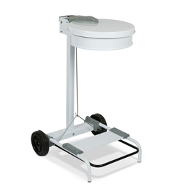 Carrello portasacco - 53x100 cm - metallo - bianco - stilcasa
