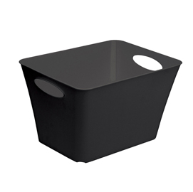 Contenitore living box - 43,1x32,1x26 cm - 24 l - ppl - nero - rotho