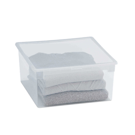 Contenitore multiuso light box l - 37,8x39,6x18,5 cm - 23 l - plastica - trasparente - terry