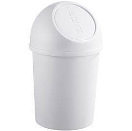 Contenitore per rifiuti push - diametro 31,5 cm - altezza 61,5 cm - 25 l - grigio chiaro - helit