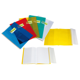 Coprimaxi - a4 - ppl -  liscio trasparente - giallo - con alette - portanome - sei rota