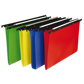 Cartella sospesa cartesio pp - cassetto - ppl - interasse 39 cm - fondo v - 37x25 cm - colori assortiti - bertesi