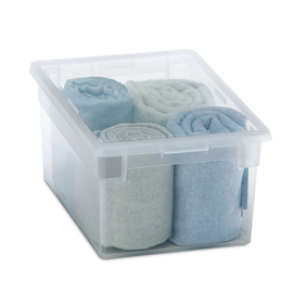 Contenitore multiuso light box m/2 - 19,5x28x13,2 cm - 6 l - plastica -  trasparente - terry