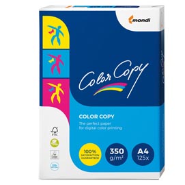Carta color copy - a4 - 350 gr - bianco - mondi - conf. 125 fogli