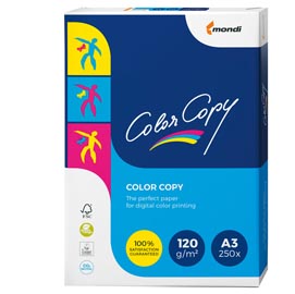 Carta color copy - a3 - 120 gr - bianco - mondi - conf. 250 fogli