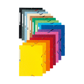 Cartellina con elastico - cartoncino lustrè - 3 lembi - 400 gr - 24x32 cm - verde - exacompta