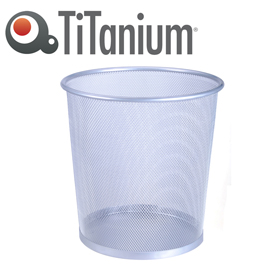 Cestino gettacarte - metallo - 12 lt - silver - titanium