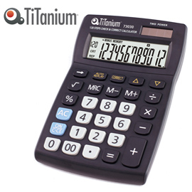 Calcolatrice da tavolo - 73030 - 12 cifre - nero - titanium