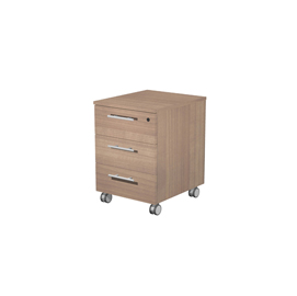 Cassettiera prestige - 41,8x52x61,5 cm - 3 cassetti - con ruote - ciliegio arabis - artexport