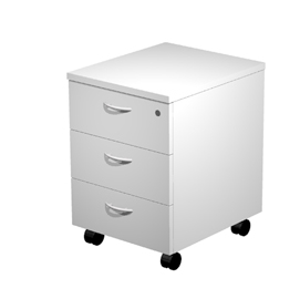 Cassettiera easy - 41,8x52x59,5 cm - 3 cassetti - con ruote - grigio - artexport