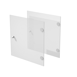 Coppia ante rainbow - 32,2x32,1 cm - per libreria - in vetro satinato - artexport