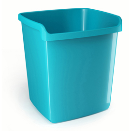 Cestino gettacarte mydesk - altezza 32,3 cm - 15 lt - turchese - arda