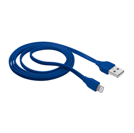 Cavo lightning piatto per attacco usb - 1 mt - blu - trust