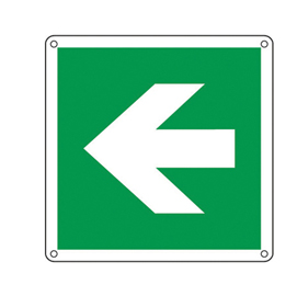 Cartello segnalatore - 12x12 cm - freccia - alluminio - cartelli segnalatori
