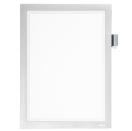 Cornice adesiva duraframe® note a4 - pannello magnetico - 21x29.7 cm - argento - durable