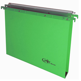 Cartella sospesa joker - cassetto - interasse 39 cm - fondo u 3 cm - 37x25 cm - verde - bertesi