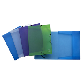 Cartellina 3 lembi - con elastico 2ndlife - 24x32 cm - dorso 2,5 cm - mix 4 colori - favorit