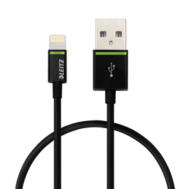 Cavo da lightning a usb - 30 cm - nero - leitz complete