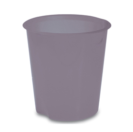 Cestino gettacarte modula - altezza 32,5 cm - diametro 31 cm - 16,5 lt - trasparente fumè - fellowes