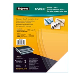 Copertine clear - a3 - 200 micron - pvc - neutro trasparente - fellowes - scatola 100 pezzi