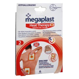 Cerotti megaplast riscaldanti - 10x13 cm - pvs - scatola da 2 pezzi