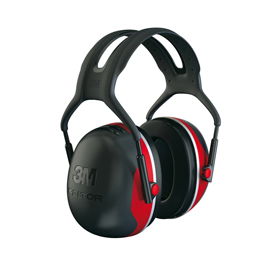 Cuffia protettiva peltor™ x3a - snr 33 db - nero/rosso - 3m