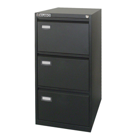 Classificatore kubo - per cartelle sospese - 3 cassetti - 46x62x101 cm - nero - bertesi