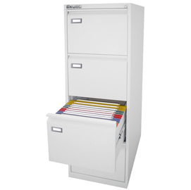 Classificatore kubo - per cartelle sospese - 4 cassetti - 46x62x132 cm - bianco - bertesi