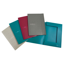 Cartellina 3 lembi matrix - con elastico - ppl - 24x33 cm - blu ottanio - favorit